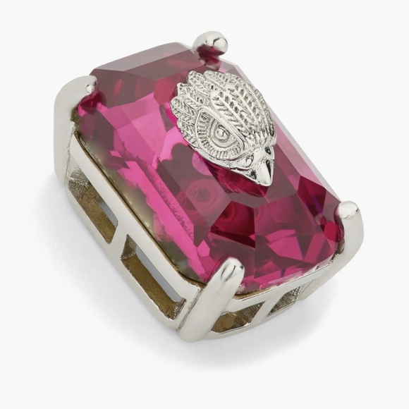 Kurt Geiger Pink & Silvertone Stud Earrings - Picture 5 of 9